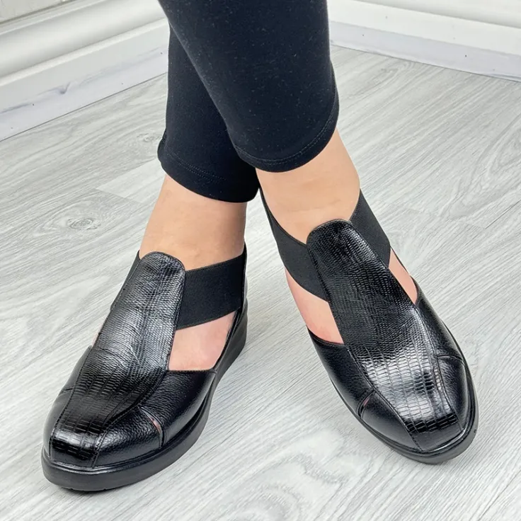 کفش زنانه چرم گاوی تابستانی