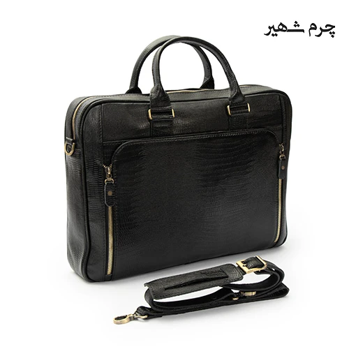 کیف اداری چرم مدل زیپی