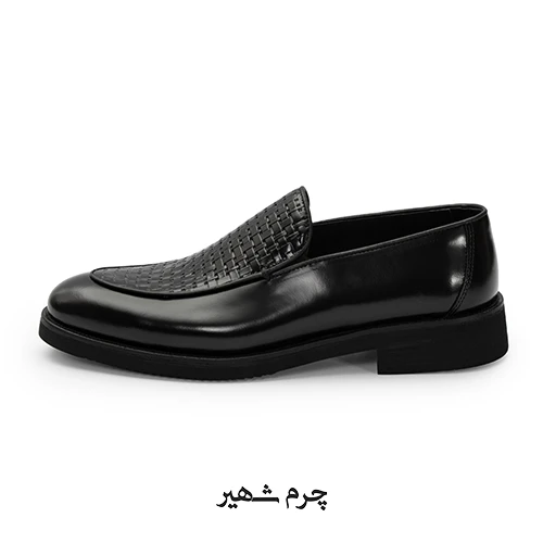 کفش رسمی مردانه چرم مدل حصیری (براشاپ)